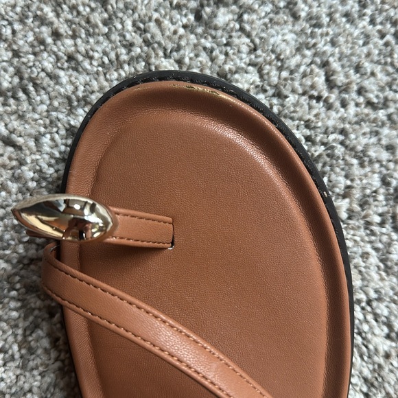 Madden Girl Caribbean Paris Strappy Sandals with Gold Toe Ring - Picture 6 of 6